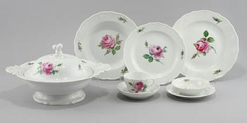 SERVISDELAR, porslin, Meissen, 1900-tal.