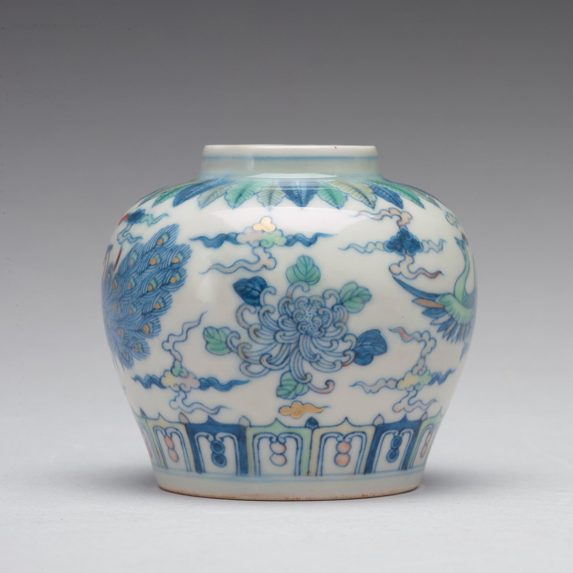 A doucai jar, Ming dynasty, Chenghua period 1465-87.