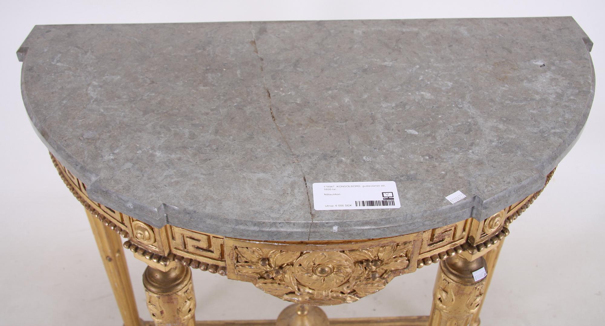 KONSOLBORD, gustaviansk stil, 1800-tal.