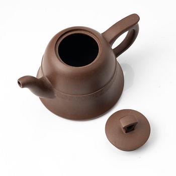 A 'bell' yixing teapot, China, 1980s.