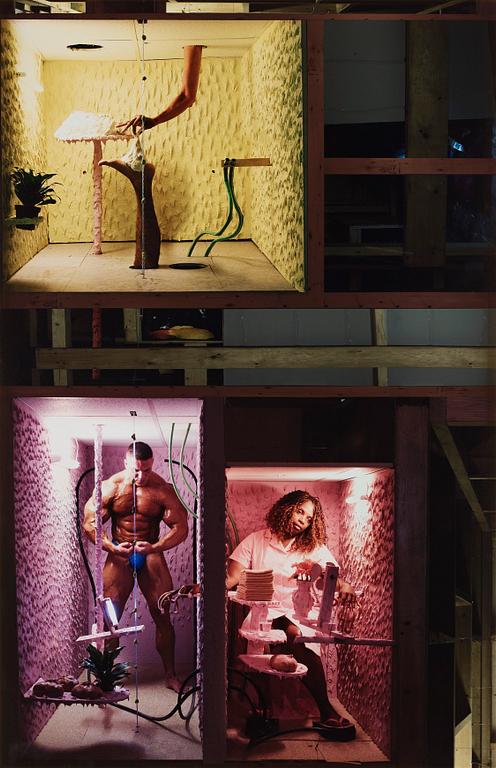 Mika Rottenberg, "Performance Still (PJ & Cheryl)", 2008.