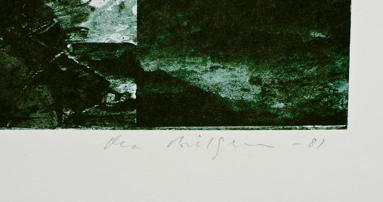 OLA BILLGREN, färglitografi, provtryck, sign o dat -81.
