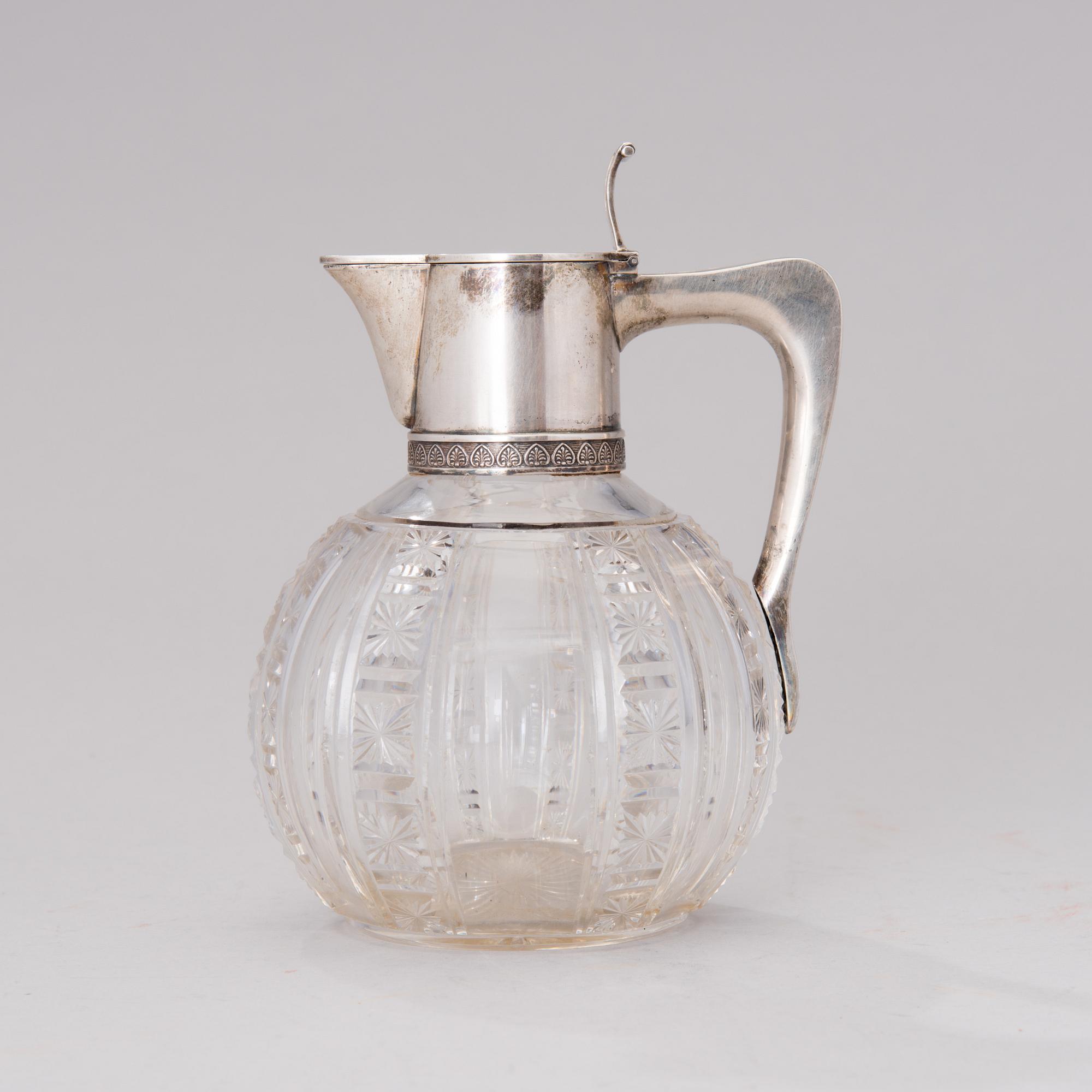 A RUSSIAN SILVER DECANTER, Morozov, St:Petersburg ca 1900.