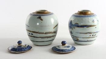 BOJANER, ett par, porslin, Kina, Qing-dynastin, 1800-tal.