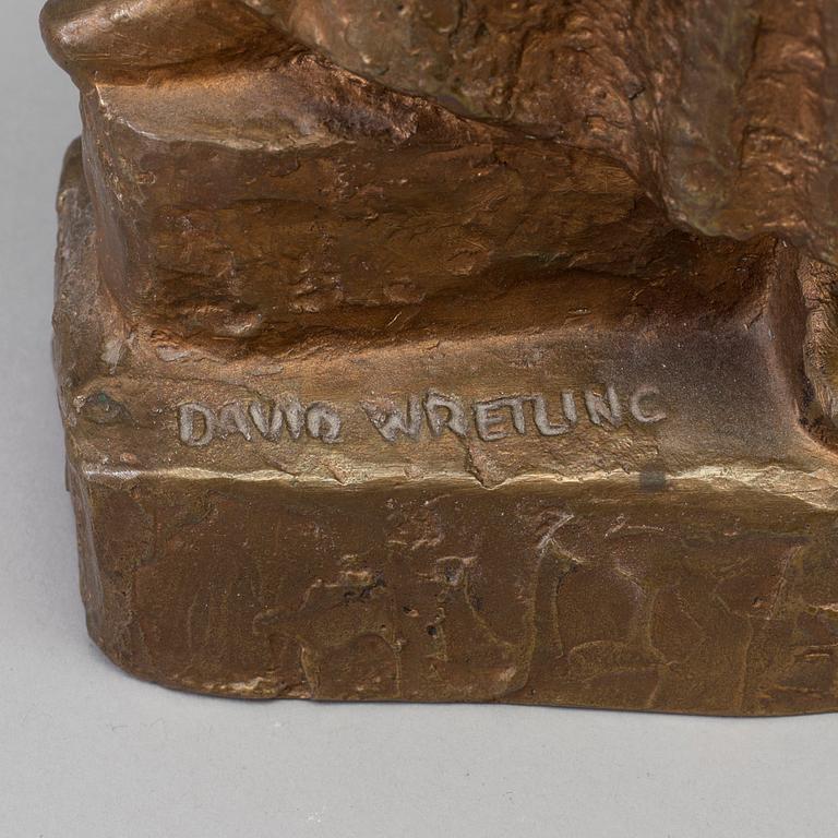 DAVID WRETLING, skulptur, brons, signerad och numrerad 13/15. A. Pettersson fud.