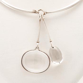 Vivianna Torun Bülow-Hübe, collier silver med bergkristaller design för Georg Jensen.