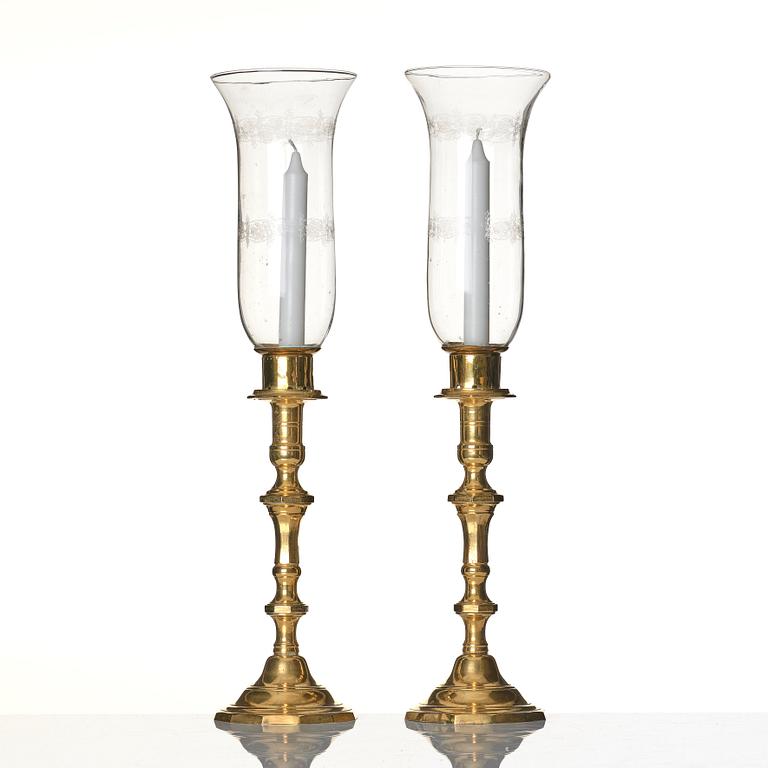 a pair of candle holders, first half of 20th century.