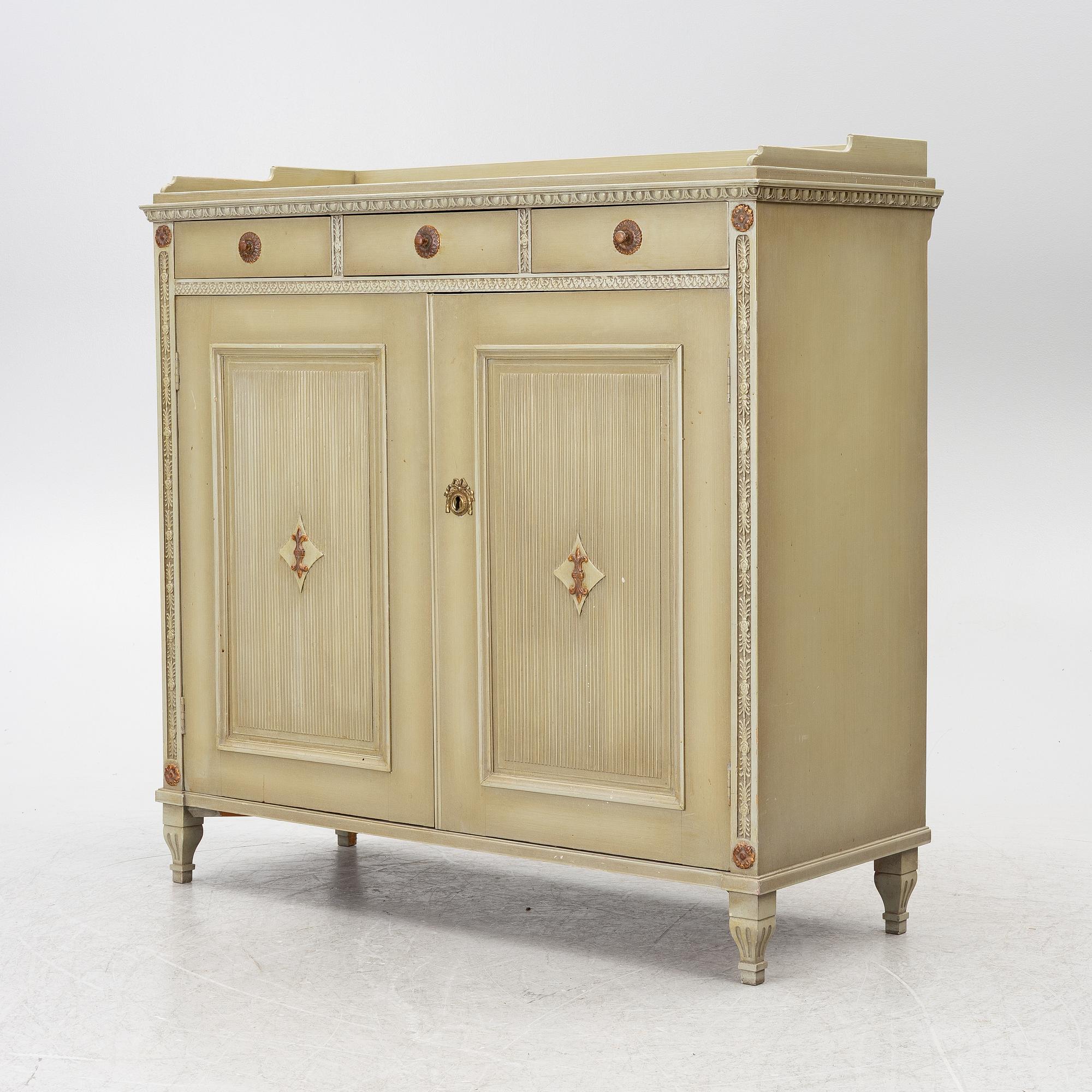 A late-Gustavian sideboard, Sweden, around 1800.