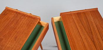 SÄNGBORD, ett par, AB Carlströms & CO Möbelfabrik, 1950/60-tal.