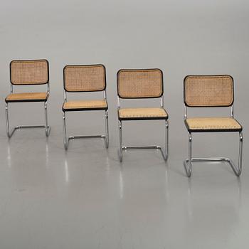 A SET OF 4 "CESCA" CHAIRS, Marcel Breuer, Thonet 1970's.