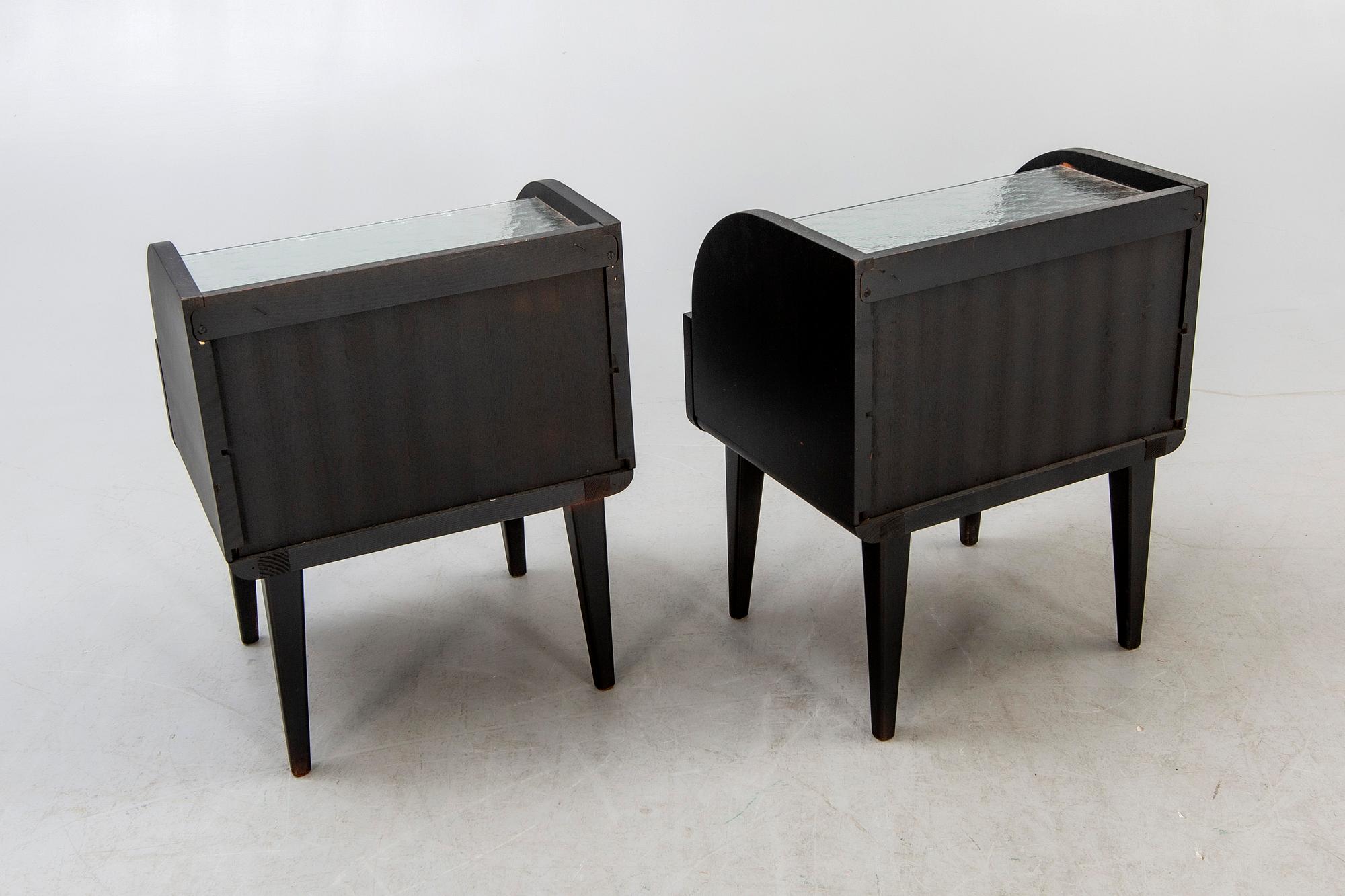 Sängbord, ett par, 1950-tal.