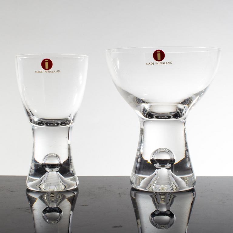 A set of 48 glas "Tapio", by TAPIO WIRKKALA,  Iittala 1950-70th.