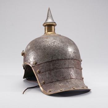 KASK, metall och läder, Tyskland, 1800/1900-tal.