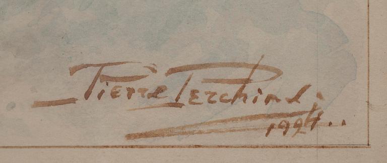PIERRE PETROVITCH PERCHINE, akvarell, signerad och daterad 1924.
