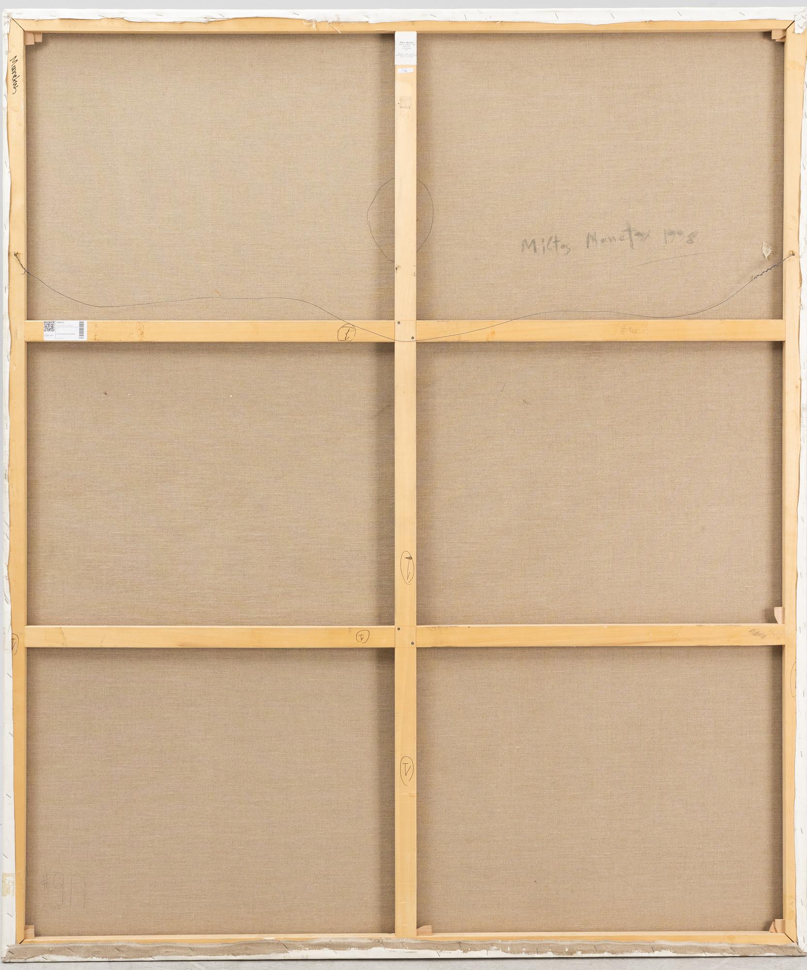 Miltos Manetas, oil on canvas, signed and dated 1998 verso.
