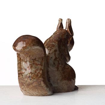 Michael Schilkin, a stoneware sculpture of a squirrel, Arabia, Finland.