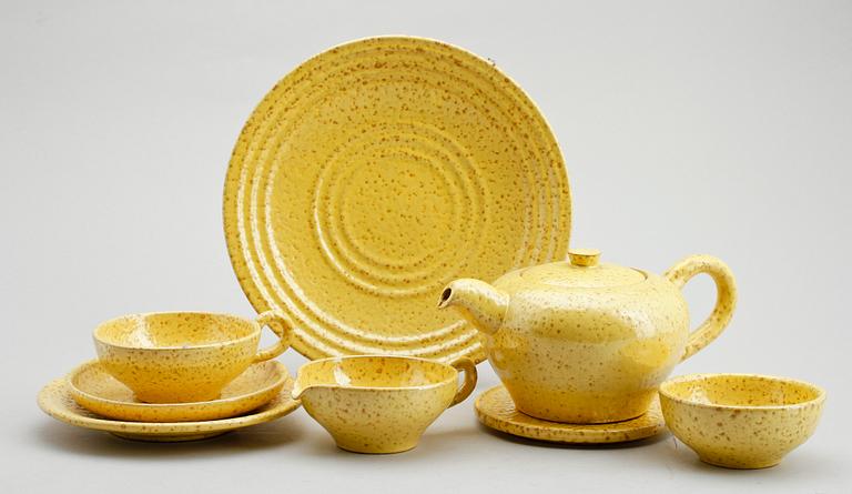 TESERVIS, 25 delar, keramik, Nittsjö, 1900-talets mitt.