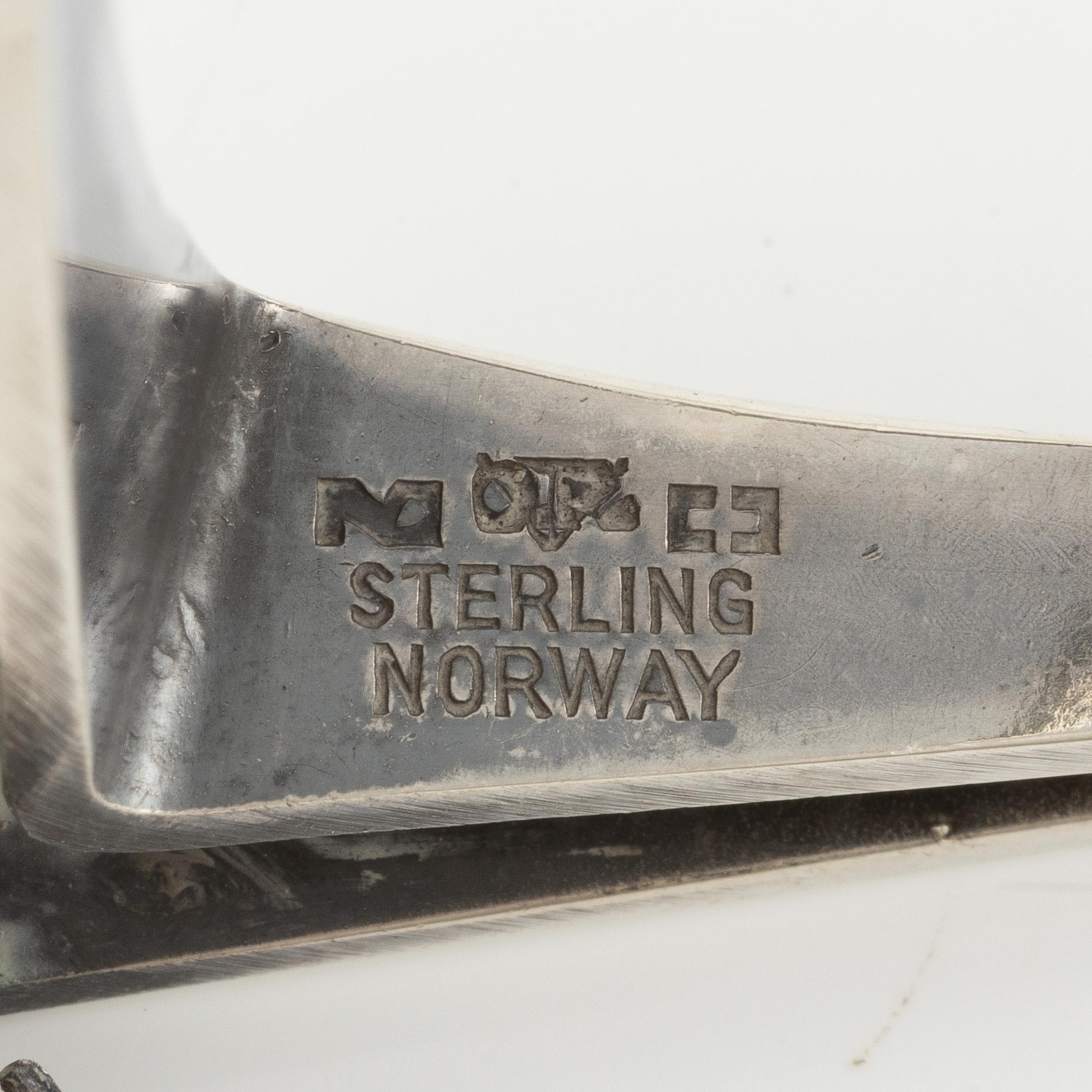 Odvar Pettersen, brooch, sterling silver, Norway.