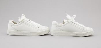 PRADA, sneakers, två par, storlek 35,5.