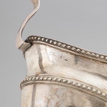 Lorenz Georg Weis, a silver sauce jug, Norrköping Sweden, 1791.