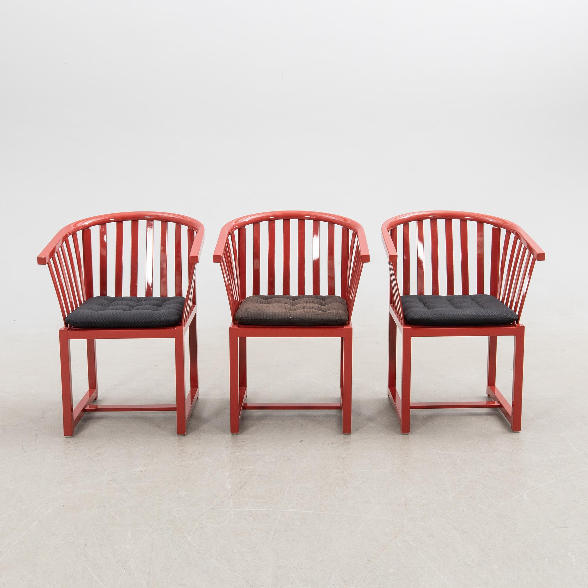 Åke Axelsson, karmstolar, 3 st, "Waxholmaren", Gärsnäs.