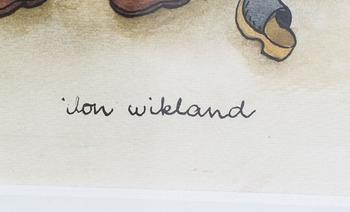 ILON WIKLAND, akvarell, signerad.