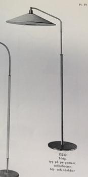 Harald Notini, a floor lamp model 15230, Arvid Böhlmarks Lampfabrik, Stockholm, 1940s.