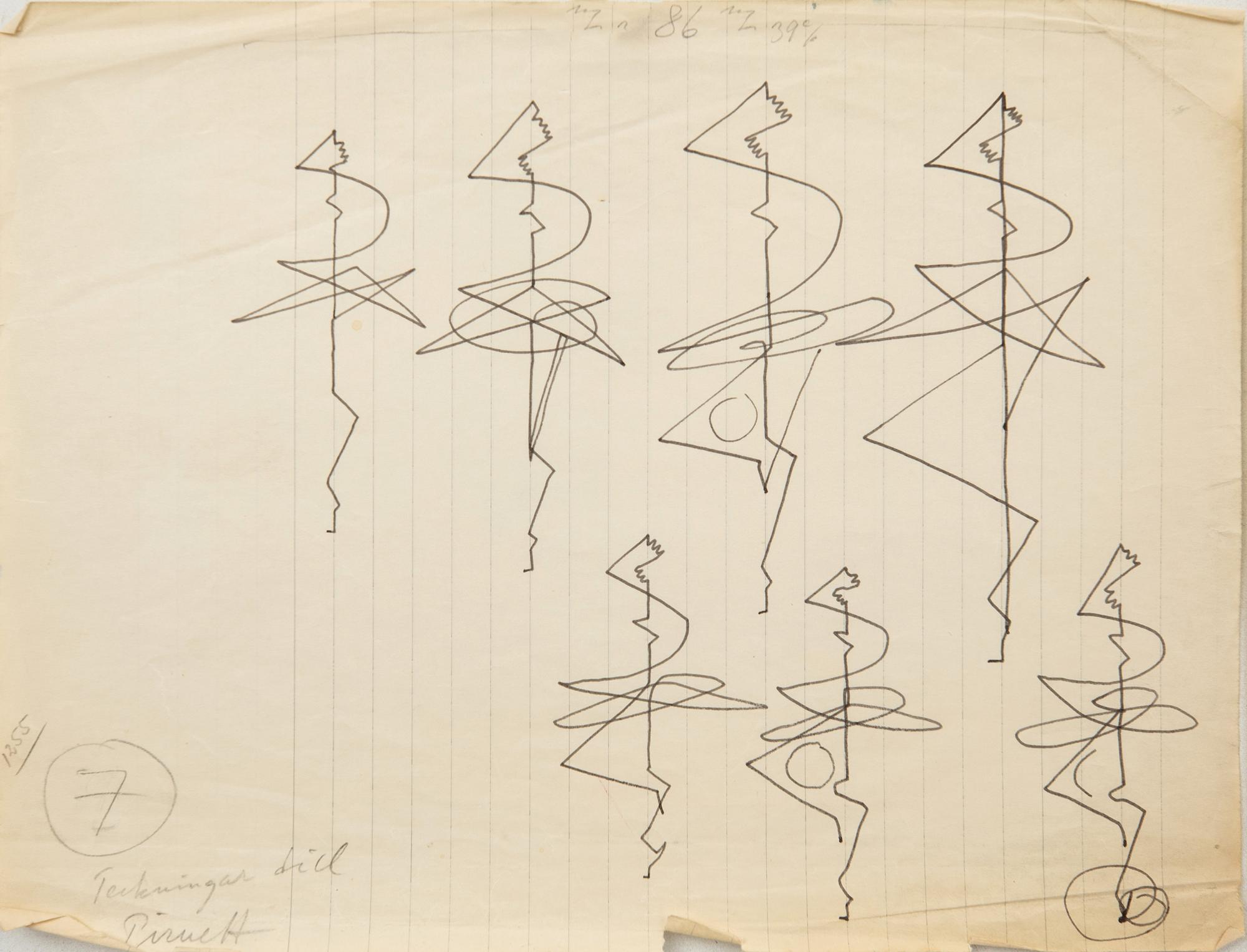 Arne Jones, Skisser 4 st.