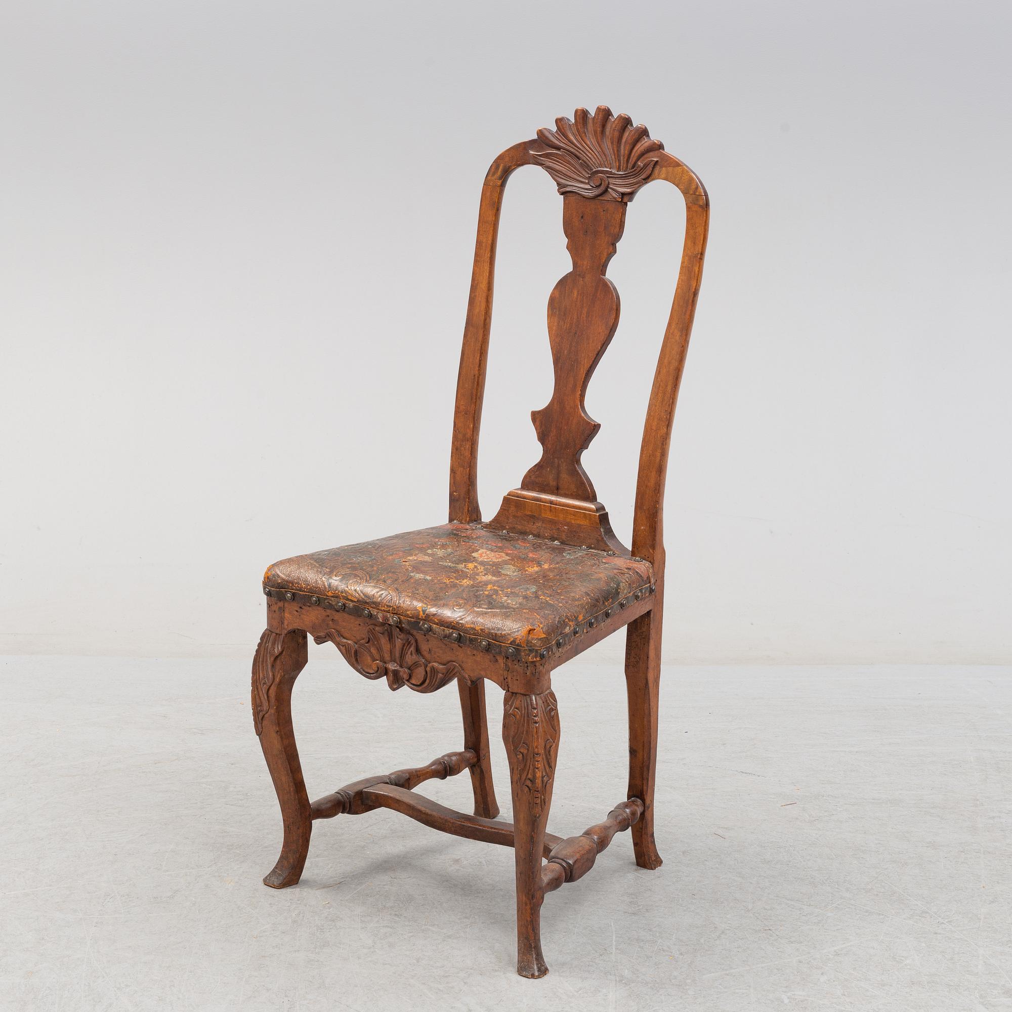 A northern european chair, Louis XV, second half of the 18th century.