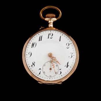 FICKUR, 14 k guld, omkring år 1900.