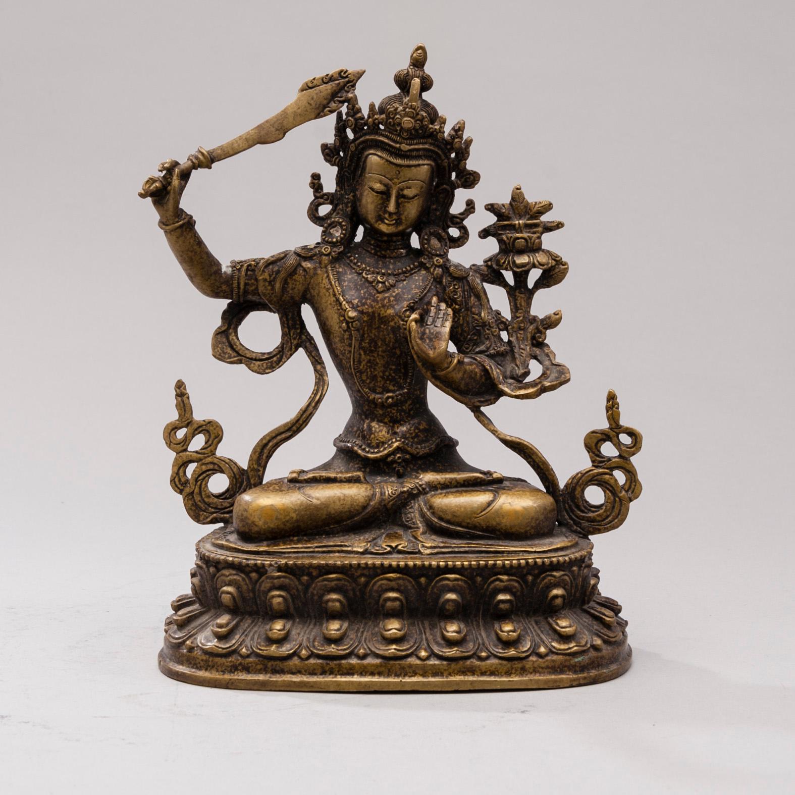 MANJUSHRI, mässing, 1900-tal.
