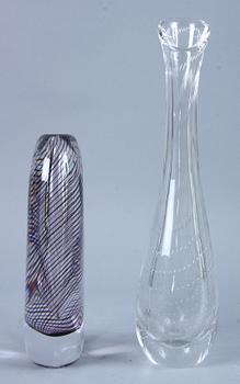 VASER, 2 st, glas, Vicke Lindstrand, Kosta.