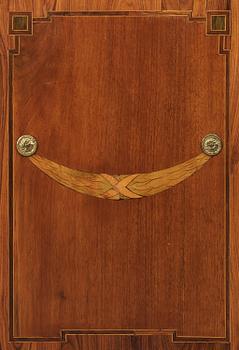 A Gustavian marquetry commode by G. Foltiern (mastewr in Stockholm 1771-1804).