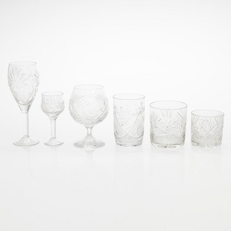 A 66-piece set of glassware, late 20th century.