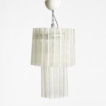 A glass chandelier, late 20th century.