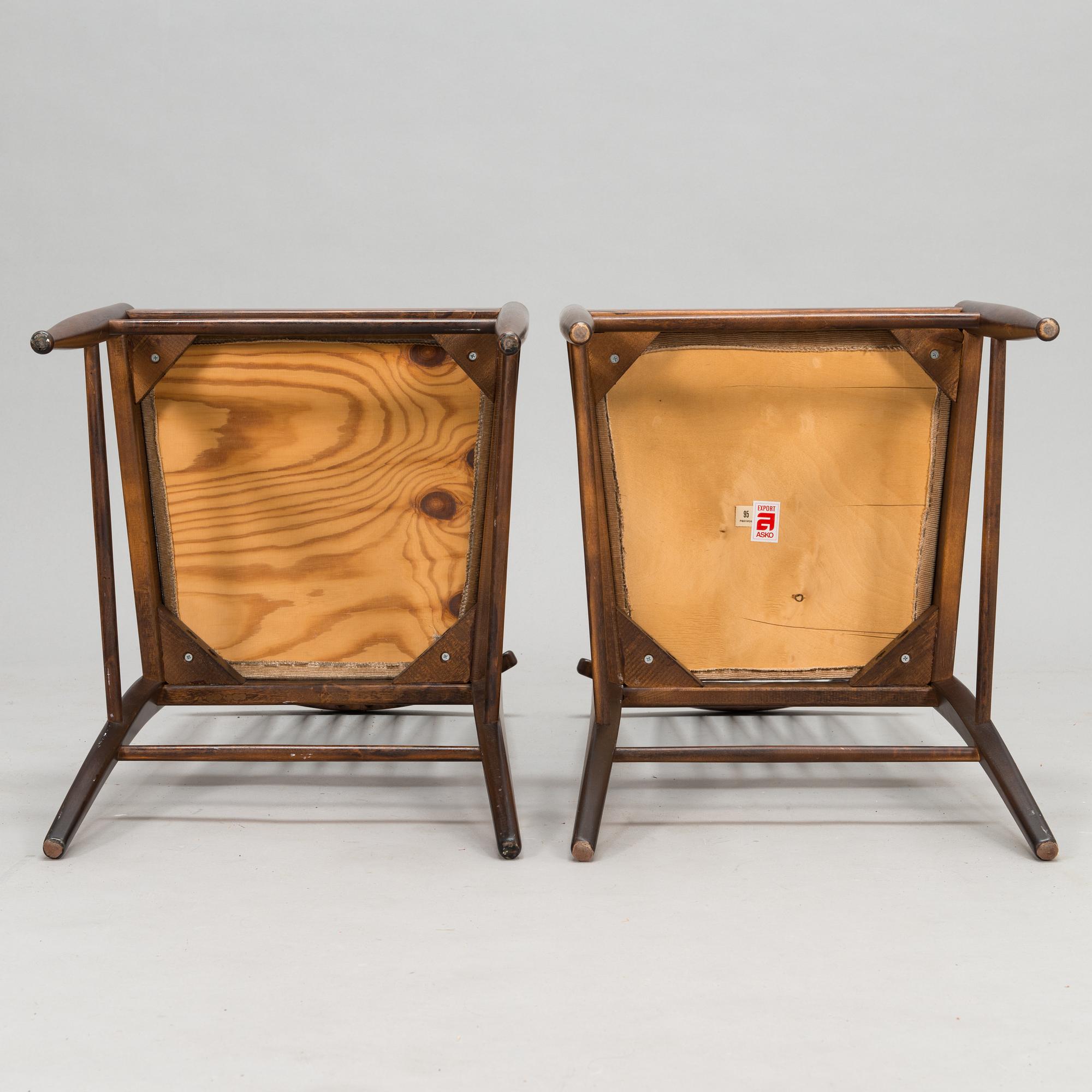 Kerstin Hörlin-Holmquist, Eight 1970's 'Charlotte' dining chairs for Asko.