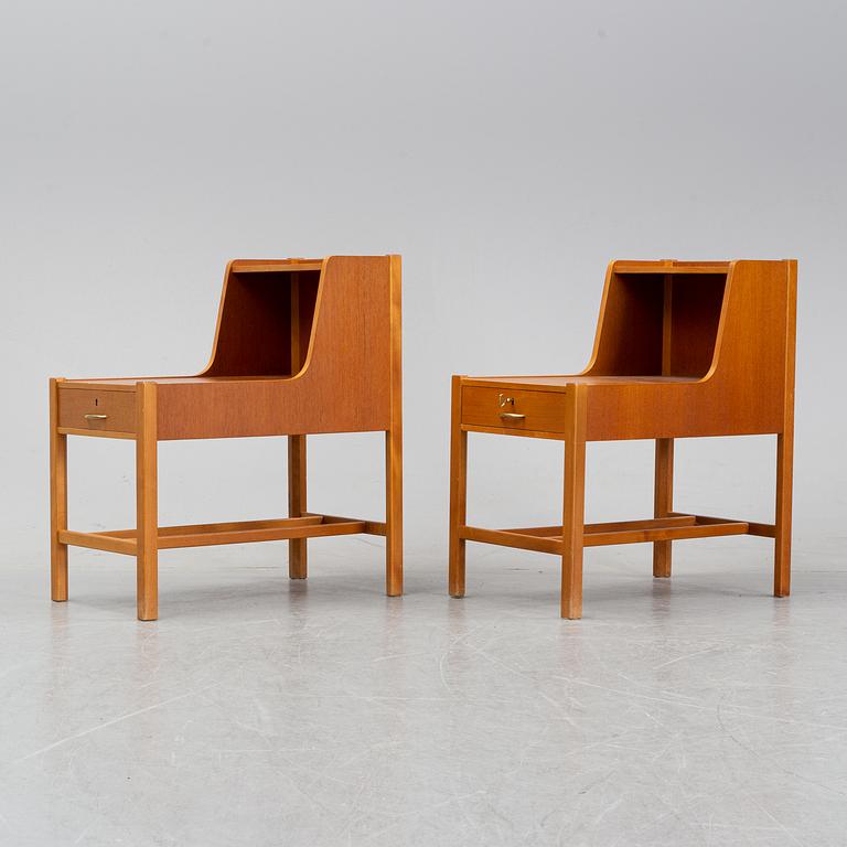 Nordiska Kompaniet, a pair of bedside tables, 1960's.