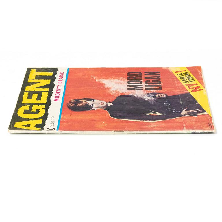 Comic book, "Agent Modesty Blaise" No. 1, 1967.