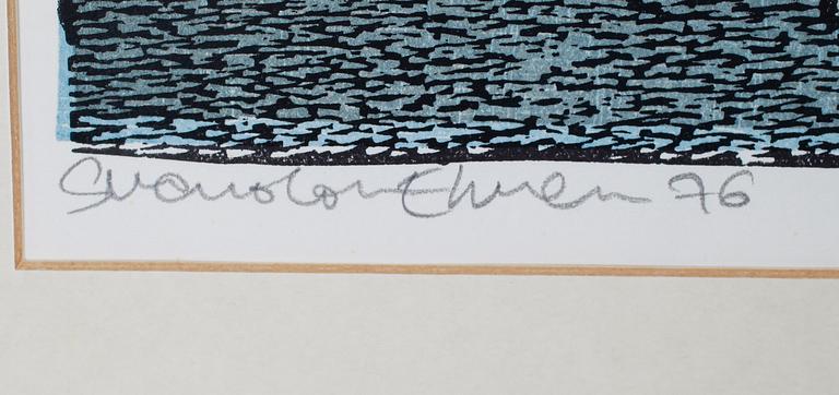 SVENOLOV EHRÉN, färgliotpgrafi, signerad, daterad - 76 och numrerad 333/360.