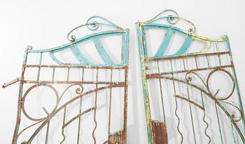 A pair of early 1900s iron gates.