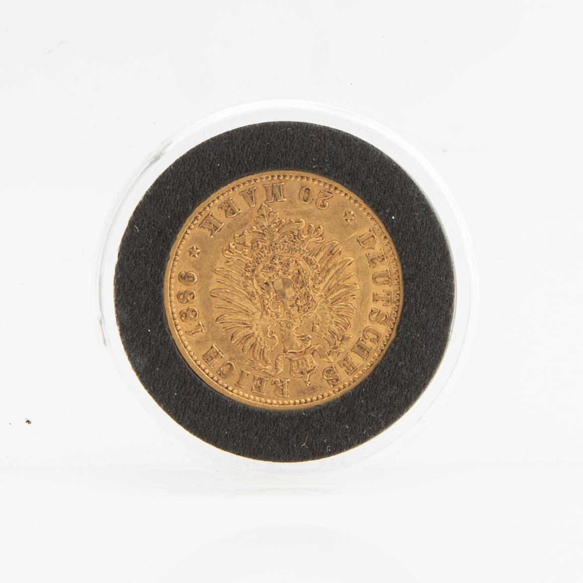 Guldmynt Tyskland, Wilhelm I 20 Mark, 1886.