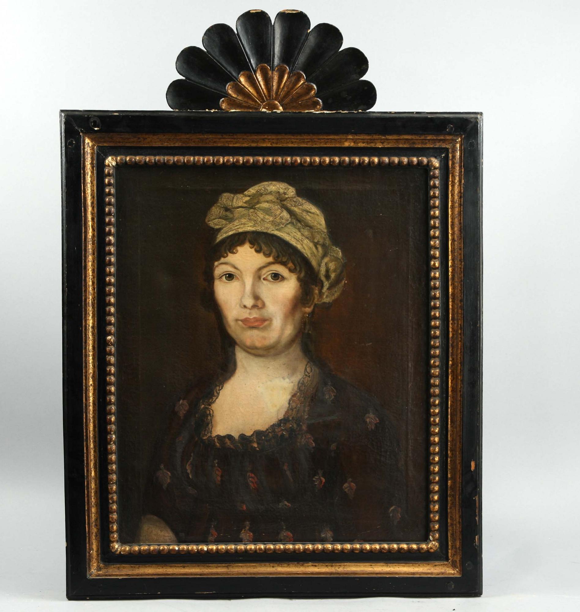 OKÄND KONSTNÄR, olja på duk. Sengustaviansk, 1700/1800-tal. Samtida ram.