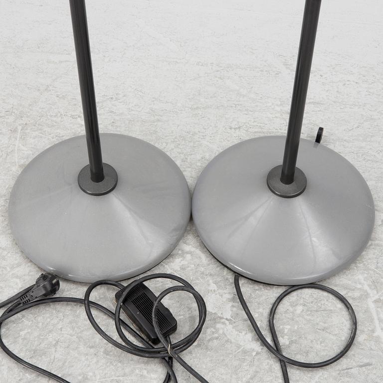Perry King, Santiago Miranda & Gianluigi Arnald, floor lamps, a pair, "Jill", Arteluce, Italy.