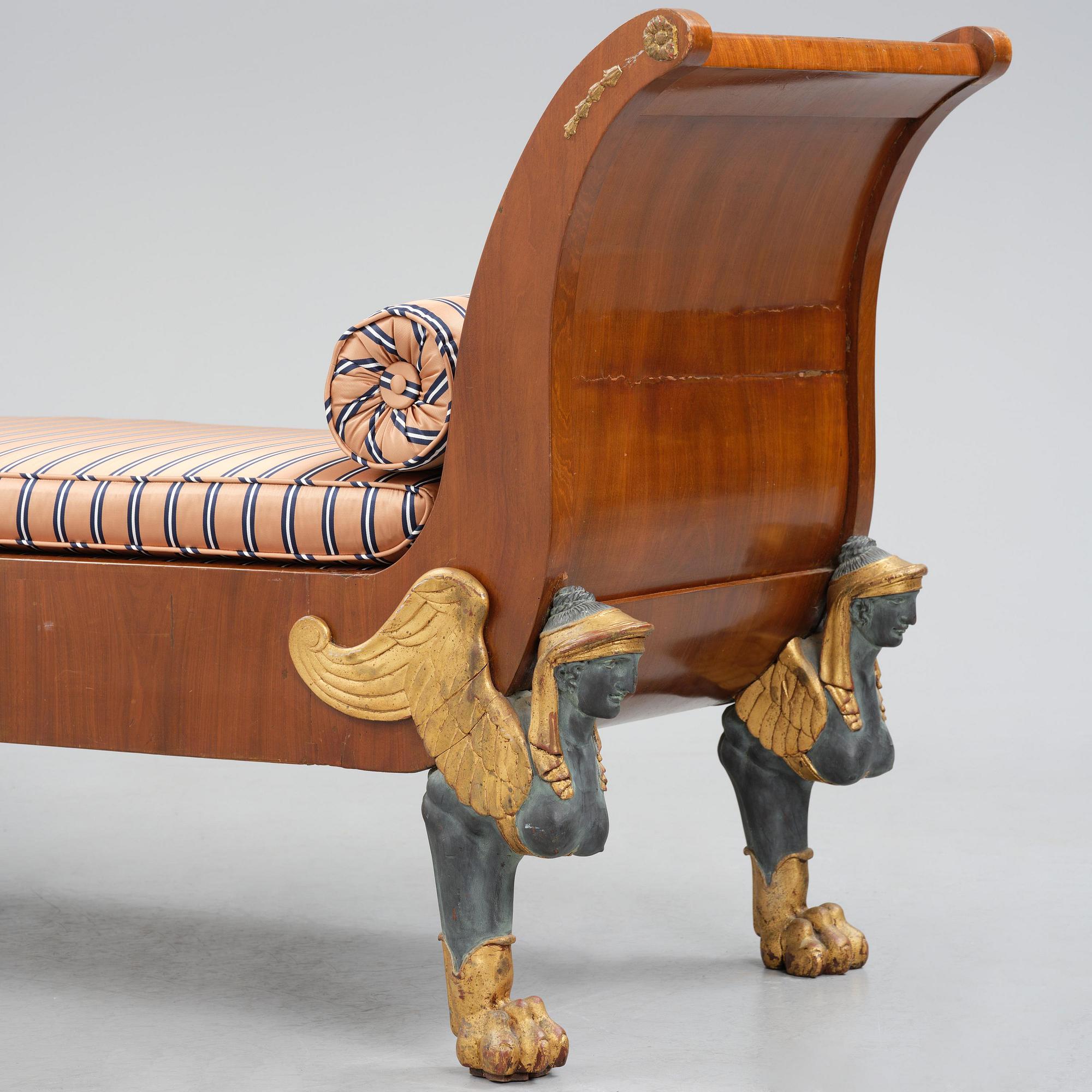 A Swedish Empire daybed, early 19th century.