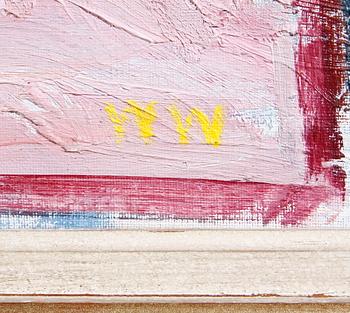 OKÄND KONSTNÄR, olja på duk, bär sign WW.