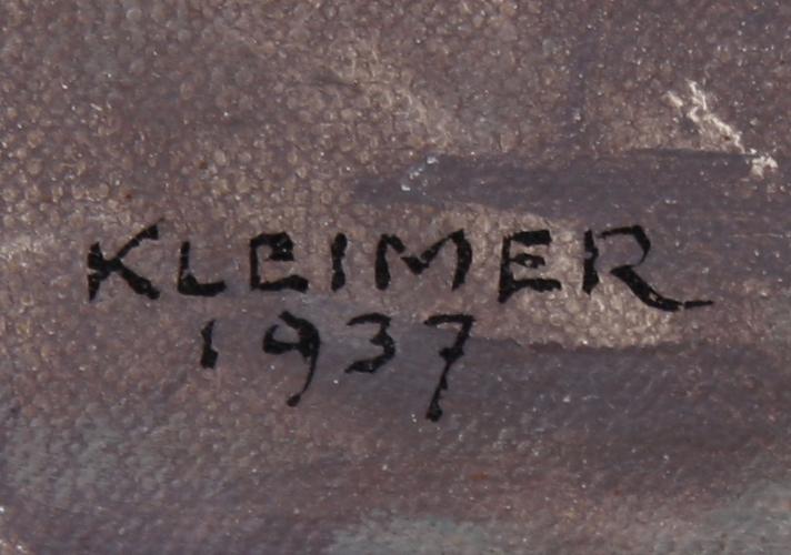 AXEL KLEIMER, olja på pannå, sign o dat 1937.