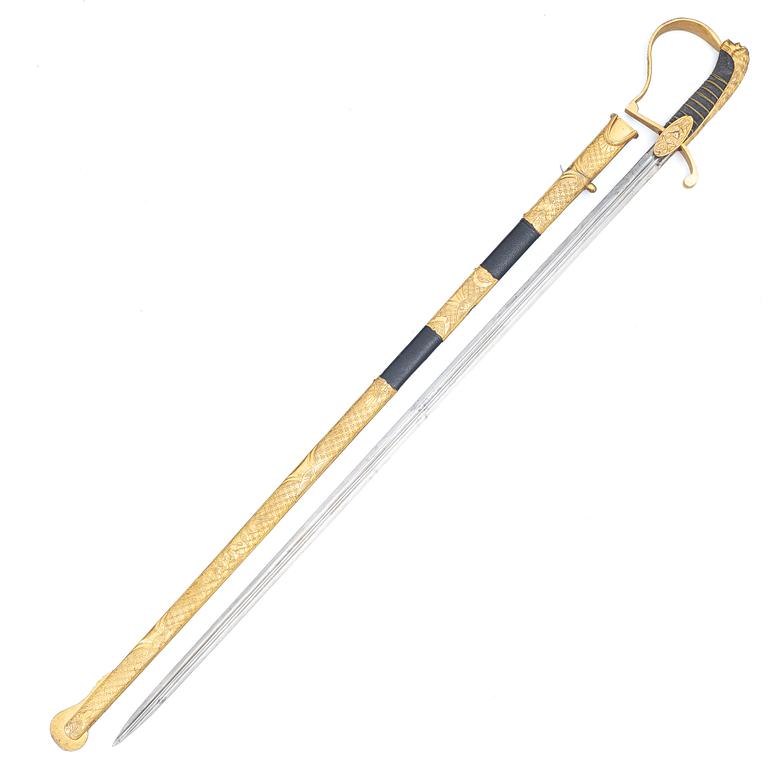 Sabre, Sweden, for an officer, with scabbard.