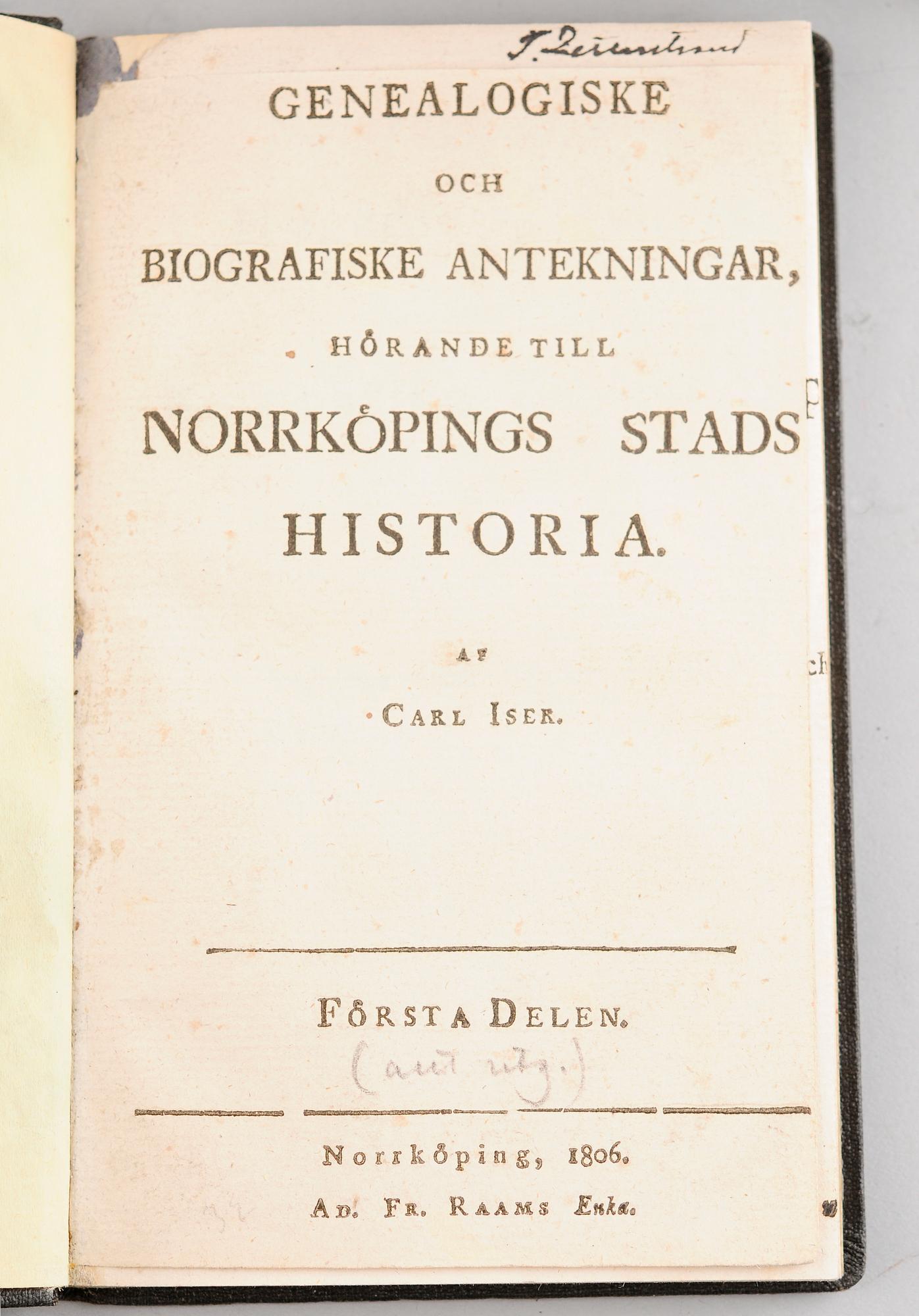 SANDSTRÖARE, 2 st SAMT BOK, Norrköping,  björk samt bemålat trä, 1800-/1900-tal.