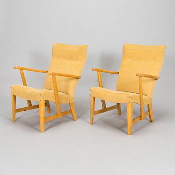 Carl Gustaf Hiort af Ornäs, a pair of mid-20th-century open armchairs 'Prince', Puunveisto Oy - Träsnideri Ab.