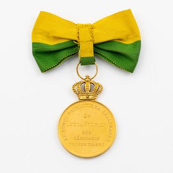 Gustav V, gold medal, Royal Patriotic Society, "for long-standing faithful service".